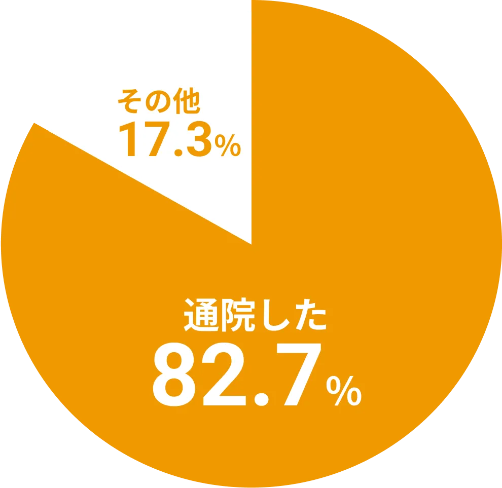 通院した83.3%、その他16.7%