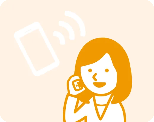 電話をしている女性のイラスト